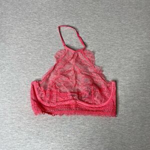 Victoria's Secret High Neck Halter Lace Bralette Bra - 34C